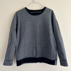 Lululemon Keep Up Crew Heathered Speckled Black Sweatshirt Women’s Size 6 Gray